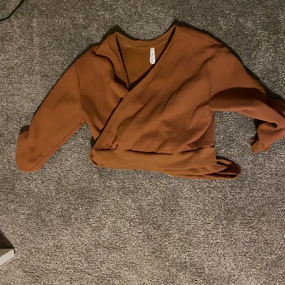 Latched Mama NWOT Rust Wrap Sweater